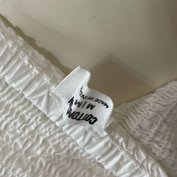 Cotton On puffy sleeve white cropped blouse size M (read description) - Picture 4 of 7